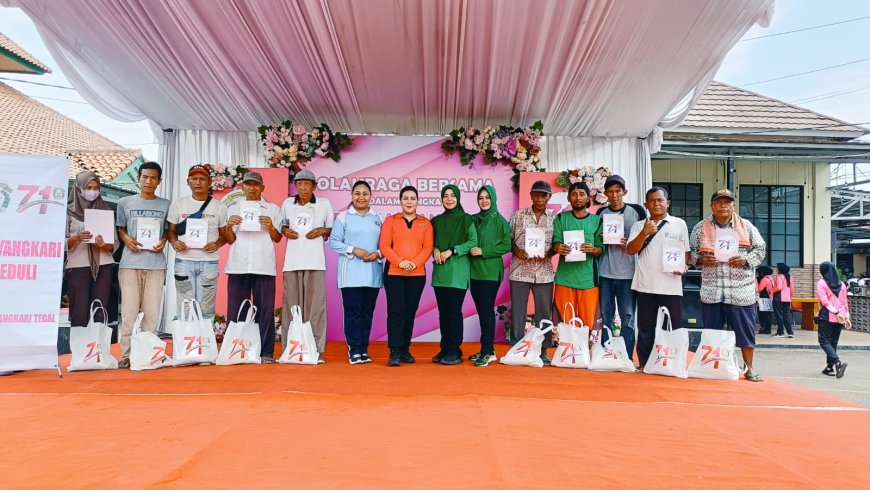 Dandim Tegal Hadiri Olahraga Bersama Dalam Rangka Hari Kesatuan Gerak Bhayangkari Ke-71 Tahun 2023