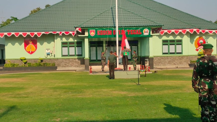 Bacakan Amanat Panglima TNI, Dandim Tegal Pimpin Upacara 17 Oktober 2023