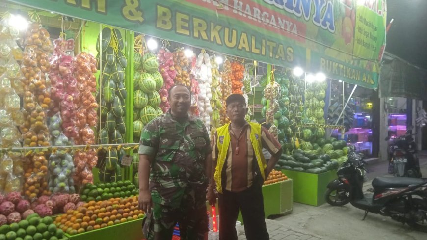 Pantau Kondusifitas Wilayah, Babinsa Kodim 0712 Tegal Aktif Laksanakan Patroli Malam Hari