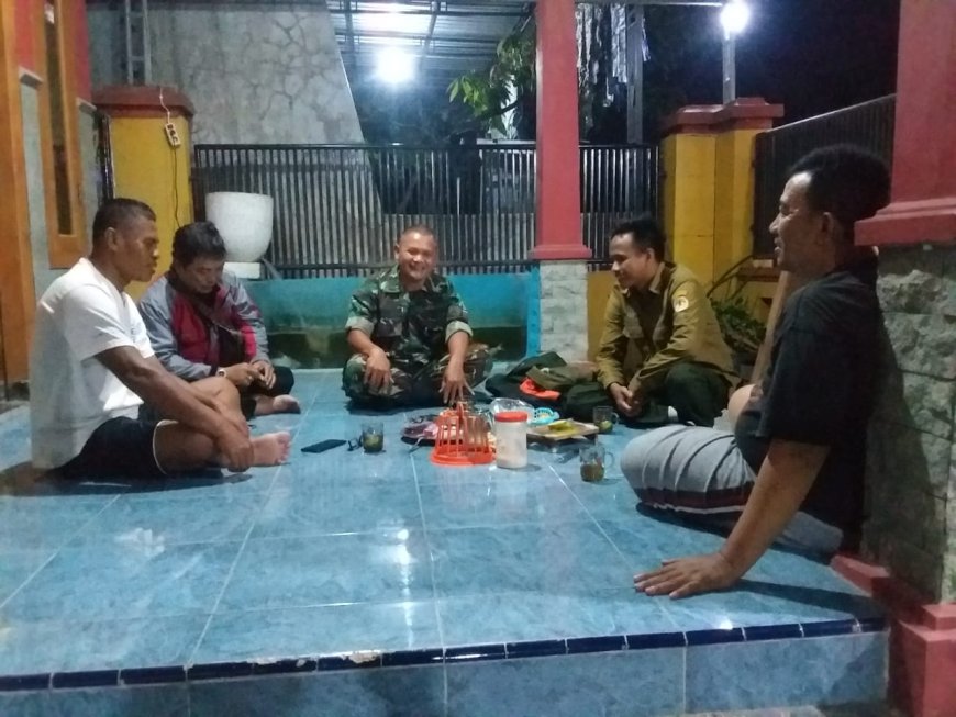 Jalin Silahturahmi, Babinsa Tarub Laksanakan Komsos