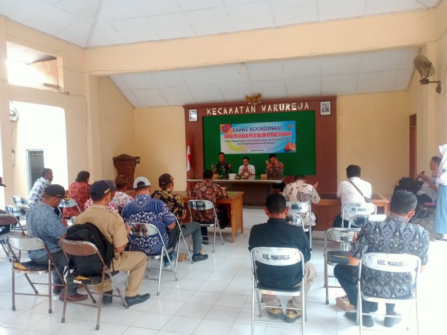 Babinsa Koramil 04 Warureja Hadiri Rapat Koordinasi Mitigasi Bencana