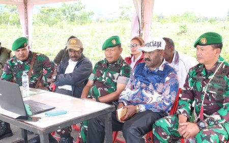 Pentingnya Ketahanan Pangan Kodim Jayawijaya Laksanakan Vidio Conference dengan Wakil Presiden