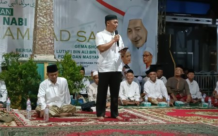 Dandim Tegal Hadiri Acara Gema Sholawat Peringatan Maulid Akbar Nabi Muhamad SAW Di Kabupaten Tegal