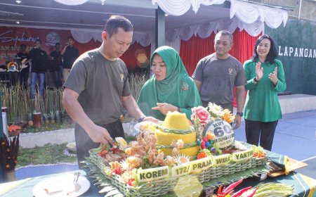 HUT Ke 60 Korem 172 PWY Wujudkan Karya Nyata Dalam Motto Kenali Datangi dan Layani