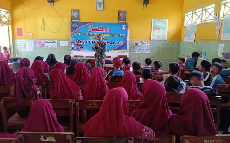 Cegah Bullying, Batuud Koramil Jatinegara Berikan Edukasi Pencegahan Bullying Kepada SDN 01 Penyalahan