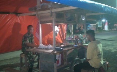 Warung Angkringan Salah Satu Tempat Favorit Babinsa Untuk Komsos