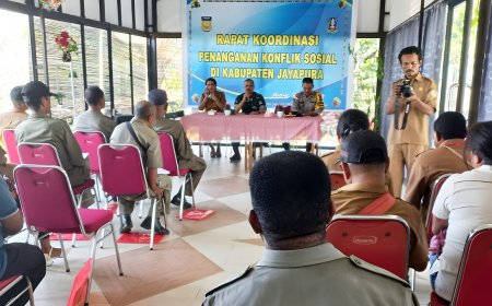 Danramil Sentani Dukung Rapat Koordinasi Penanganan Konflik Sosial di Kabupaten Jayapura