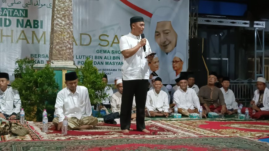 Dandim Tegal Hadiri Acara Gema Sholawat Peringatan Maulid Akbar Nabi Muhamad SAW Di Kabupaten Tegal