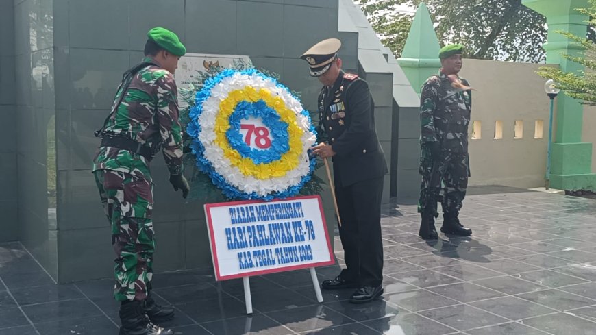 Dandim 0712 Tegal Pimpin Ziarah Nasional Hari Pahlawan Tahun 2023 Di TMP Purakusuma Persada