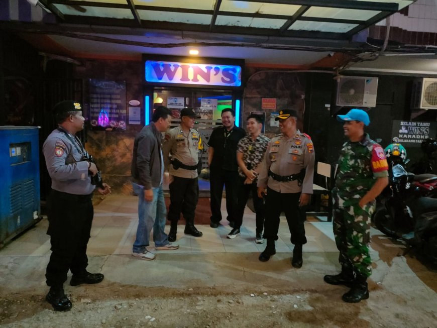 Jaga Kamtibmas, Babinsa Kodim 0712 Tegal Lakukan Patroli Gabungan Ke Tempat Hiburan Malam