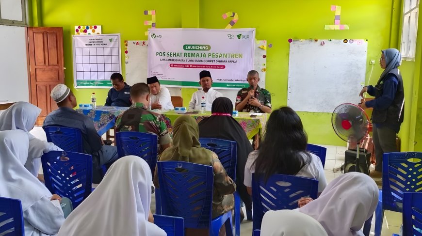 Koramil Sentani Dukung Peresmian Progam Pos Kesehatan Remaja Pesantren Kabupaten Jayapura