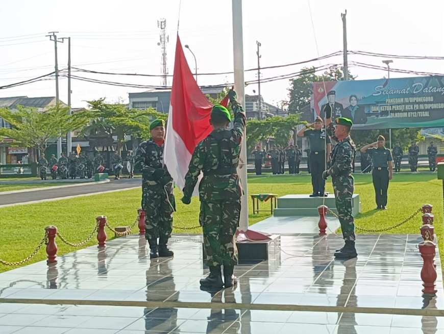 Kodim 0712 Tegal Gelar Upacara Mingguan Hari Senin