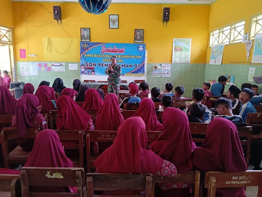 Cegah Bullying, Batuud Koramil Jatinegara Berikan Edukasi Pencegahan Bullying Kepada SDN 01 Penyalahan