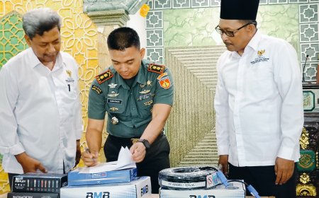 Kodim 0712 Tegal Terima Bantuan Sound System Dari Baznas Kabupaten Tegal