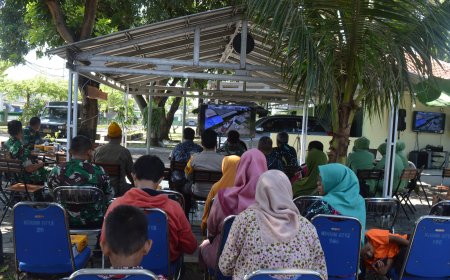 Dalam Rangka Hari Juang TNI AD, Komandan Kodim 0712 Tegal Ikuti Vicon Karya Bakti Penanaman Pohon Bersama Kasad