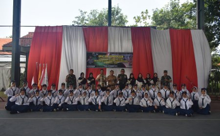 Kodim Tegal Gelar Latihan Dasar Kepemimpinan Kepada Pelajar SMP Ihsaniyah Kota Tegal