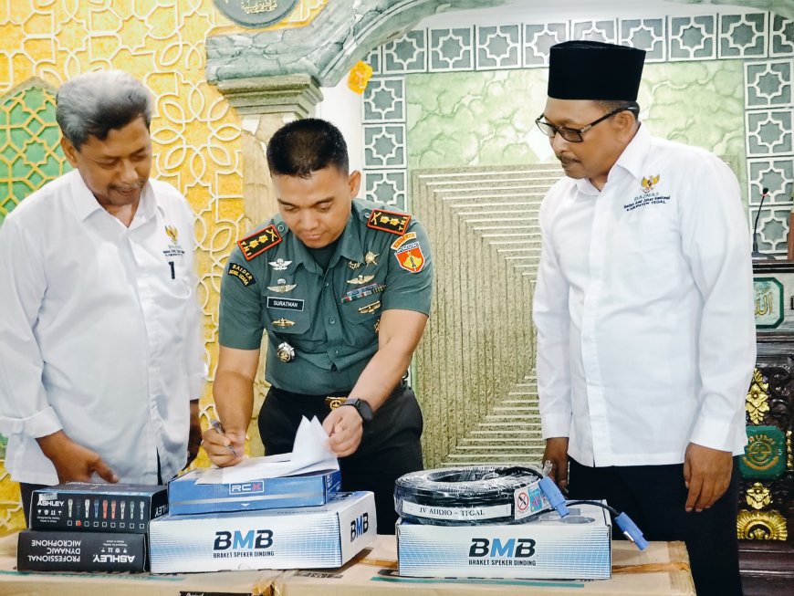 Kodim 0712 Tegal Terima Bantuan Sound System Dari Baznas Kabupaten Tegal