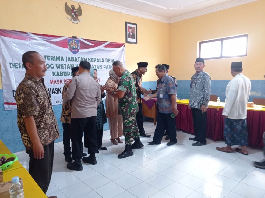 Danramil 11 Pangkah Hadiri Pelaksanaan Sertijab Kepala Desa Grobog Wetan