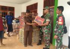 Danramil Nimboran Serahkan Bantuan Sosial Untuk Warga Kampung Karya Bumi