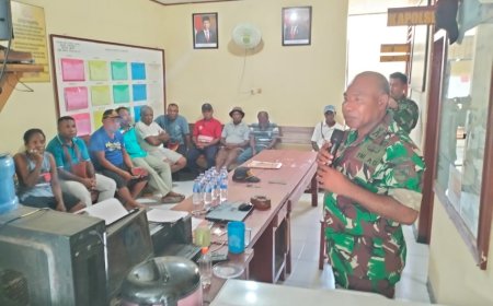 Mediasi Warga Yang Bertikai Danramil Demta Kedepankan Humanisme Untuk Mencapai Mufakat