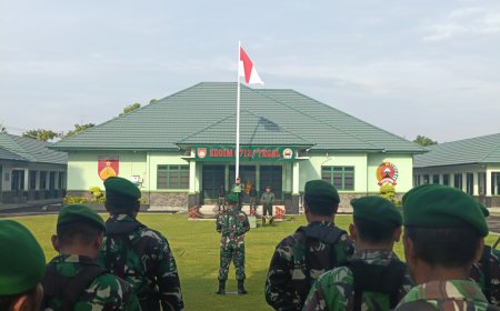 Kodim 0712 Tegal Gelar Upacara Mingguan Awal Januari 2024