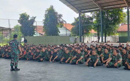 Dandim 0712 Tegal Berikan Arahan Jam Komandan Kepada Seluruh Prajurit