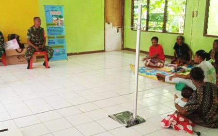 Kampung Wambena Jadi Sasaran Sosialisasi KIA Nakes Puskesmas Dan Babinsa Depapre