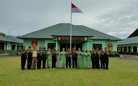 Dandim 0712 Tegal Korem 071 Wijayakusuma Pimpin Acara Tradisi Pelepasan Personil Purna Tugas Dan Pindah Satuan