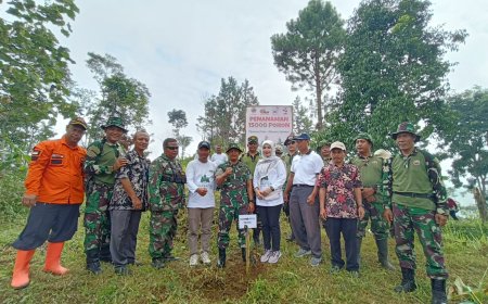 Kodim 0712 Tegal Ikuti Gerakan Penanaman Pohon Mendukung Implementasi Desa Peduli DAS Lestari