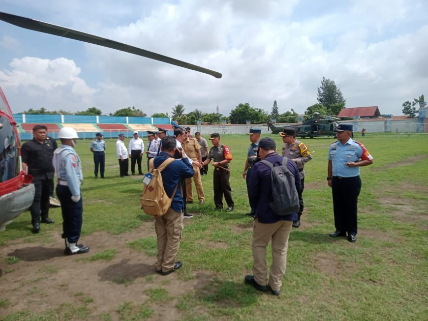 Dandim 0712 Tegal Bersama Forkopimda Sambut Kedatangan Presiden RI Joko Widodo