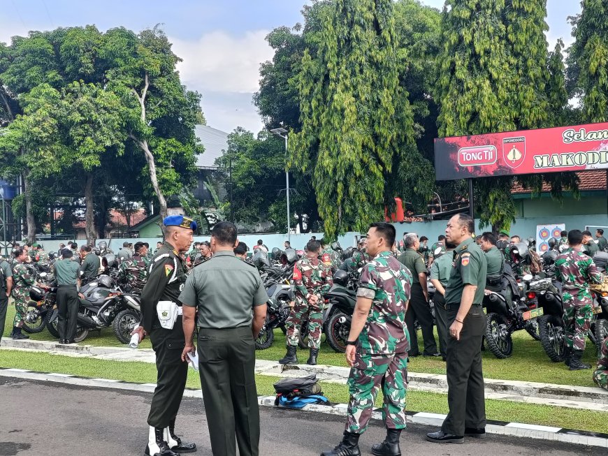 Kodim 0712 Tegal Gelar Pemeriksaan Surat Dan Kelengkapan Kendaraan