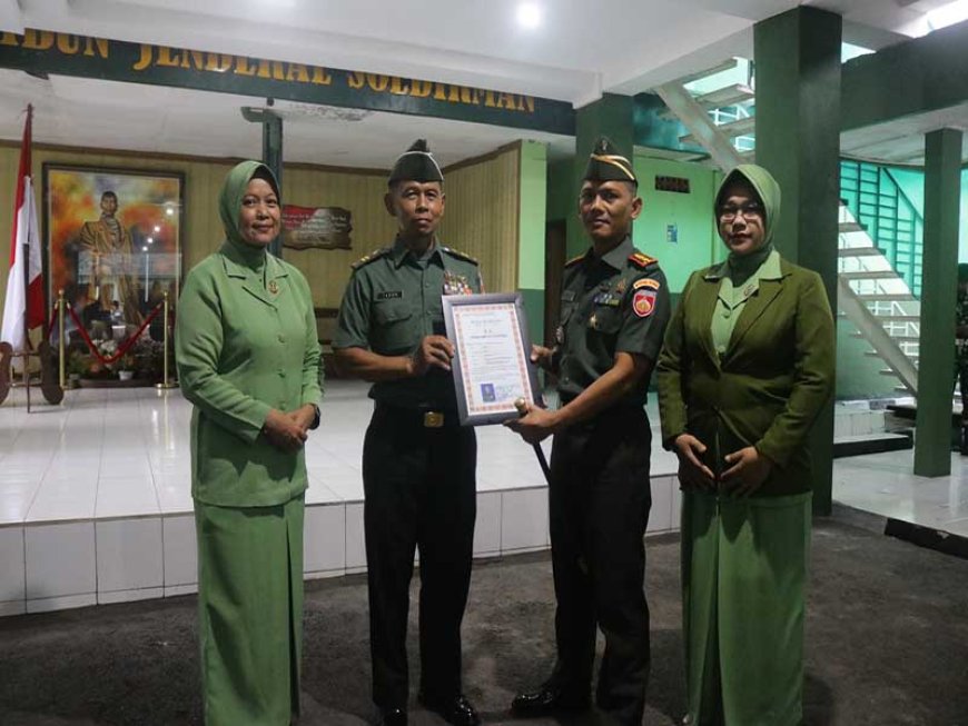 Dandim 0704 Banjarnegara Pimpin Acara Korp Raport Sertijab Danramil Dan Anggota Purna Tugas