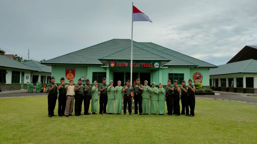 Dandim 0712 Tegal Korem 071 Wijayakusuma Pimpin Acara Tradisi Pelepasan Personil Purna Tugas Dan Pindah Satuan