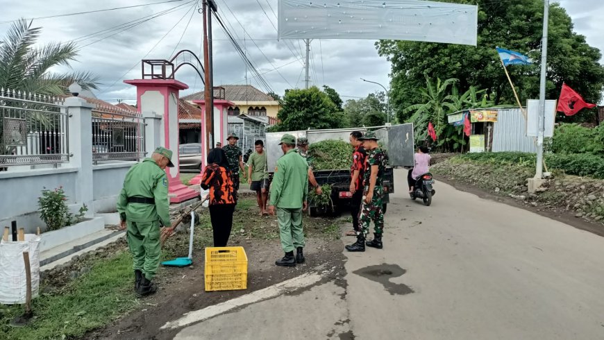 Menuju Pemilu Damai, Personil Kodim 0712 Tegal Korem 071 Bersih - Bersih Masjid