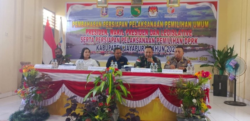 Kabupaten Jayapura Gelar Rapat Kesiapan Pemilu, Babinsa Sentani: Netralitas TNI Harga Mati