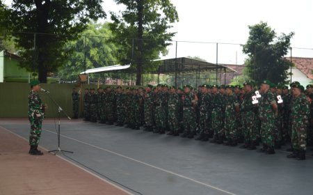 Personil Kodim Tegal Apel Kesiapan Pengamanan Pemilu 2024