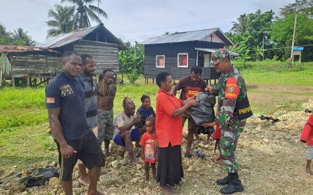 Babinsa Koramil Arso Laksanakan Komsos Dengan Warga Binaan