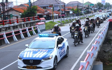 Jaga Kondusifitas Pasca Pemungutan Suara, Polres Tegal Kota Gelar Patroli Gabungan TNI-Polri Skala Besar