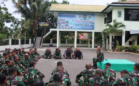 Jam Komandan Dandim Jayapura Beri Apresiasi Bagi Prajurit dan PNS dalam Mensukseskan Pemilu 2024