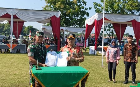Kodim 0712 Tegal Gelar Upacara Pembukaan TMMD Sengkuyung Tahap I Tahun 2024