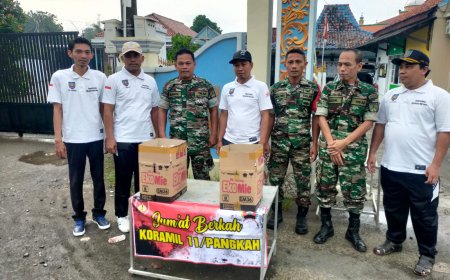 Koramil 11 Pangkah Kembali Bagikan Nasi Bungkus