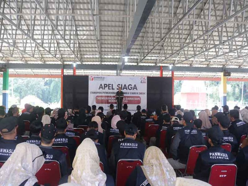 Kasdim 0704/Banjarnegara Hadiri Apel Siaga Pengawasan Pemilu 2024