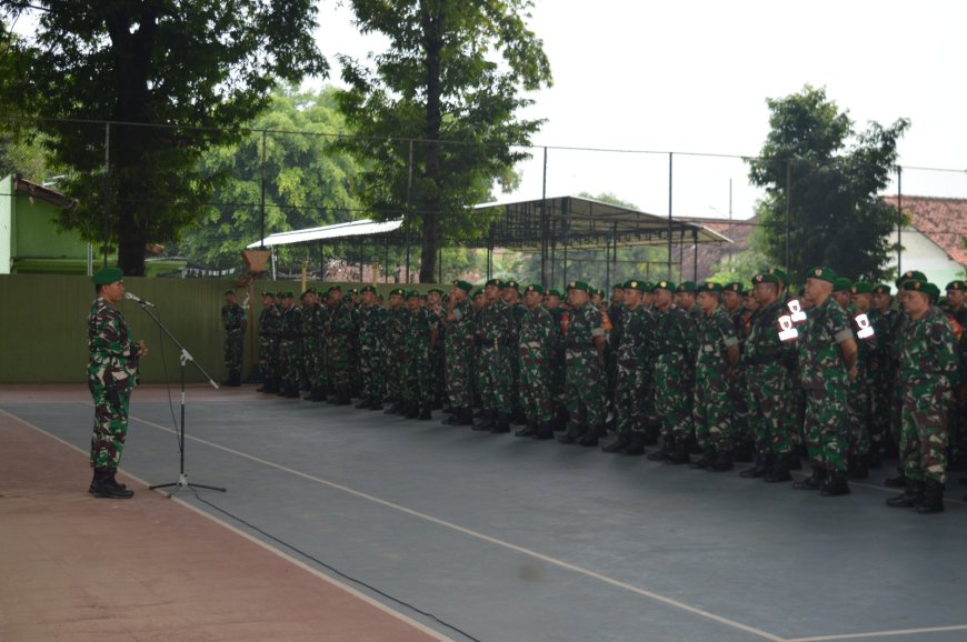 Personil Kodim Tegal Apel Kesiapan Pengamanan Pemilu 2024