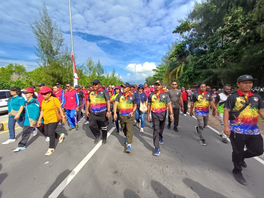 Pencanangan HUT Kota Jayapura ke 114 dan Pekabaran Injil di Tanah Tabi, Dandim Jayapura Ikut Semarakkan Bersama Ribuan Masyarakat Kota Jayapura