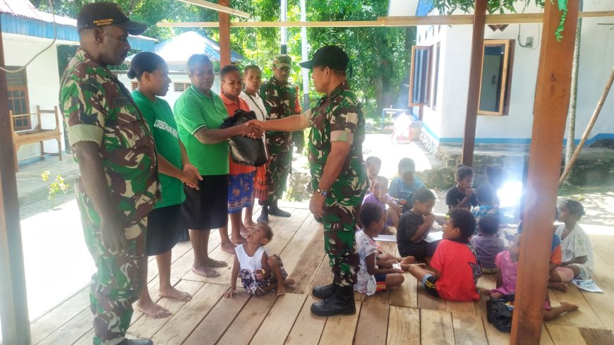 Danramil Depapre Beri Apresiasi Dan Motivasi Kepada Pengasuh PAUD Kampung Wambena