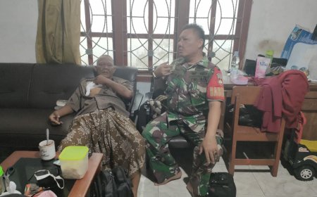 Peduli Warga Binaan, Babinsa Koramil Talang Jenguk Warga Yang Sedang Sakit