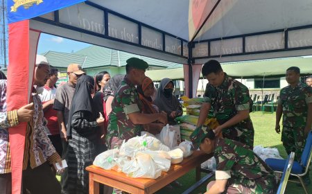 Gandeng Bulog Dan BRI, Kodim 0712 Tegal Gelar Pasar Murah