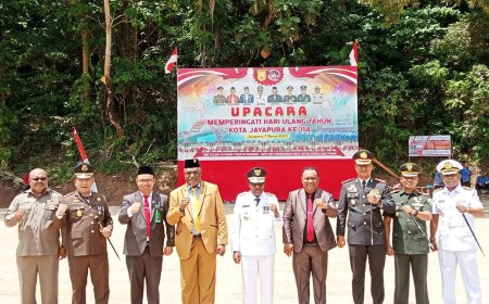 Hen Tecahi Yo Onomi T’mar Ni Hanased, Dandim Jayapura Ikuti Upacara Peringatan HUT Kota Jayapura
