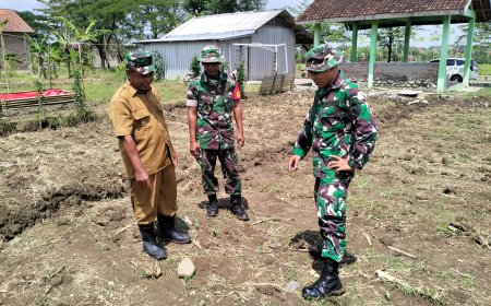 Kodim Tegal Siapkan Lahan Tanam Jagung Di Desa Karanganyar