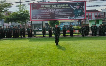 Pimpin Upacara Hari Senin, Dandim 0712 Tegal Sampaikan Amanat Pangdam IV Diponegoro